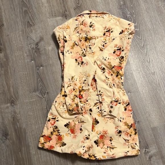 Free People Tapestry Floral Corduroy Romper - Picture 9 of 10